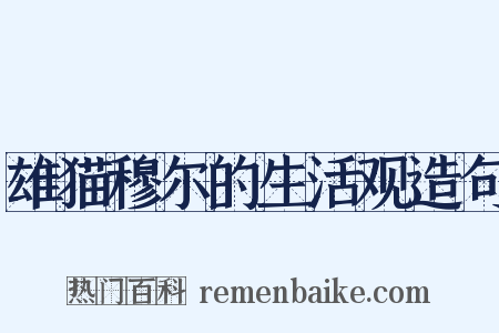 雄猫穆尔的生活观造句是什么意思的图片
